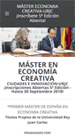 Mobile Screenshot of mastereconomiacreativa.es